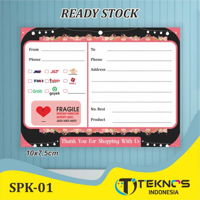 STIKER LABEL PENGIRIMAN ONLINE SHOP KOSONGAN