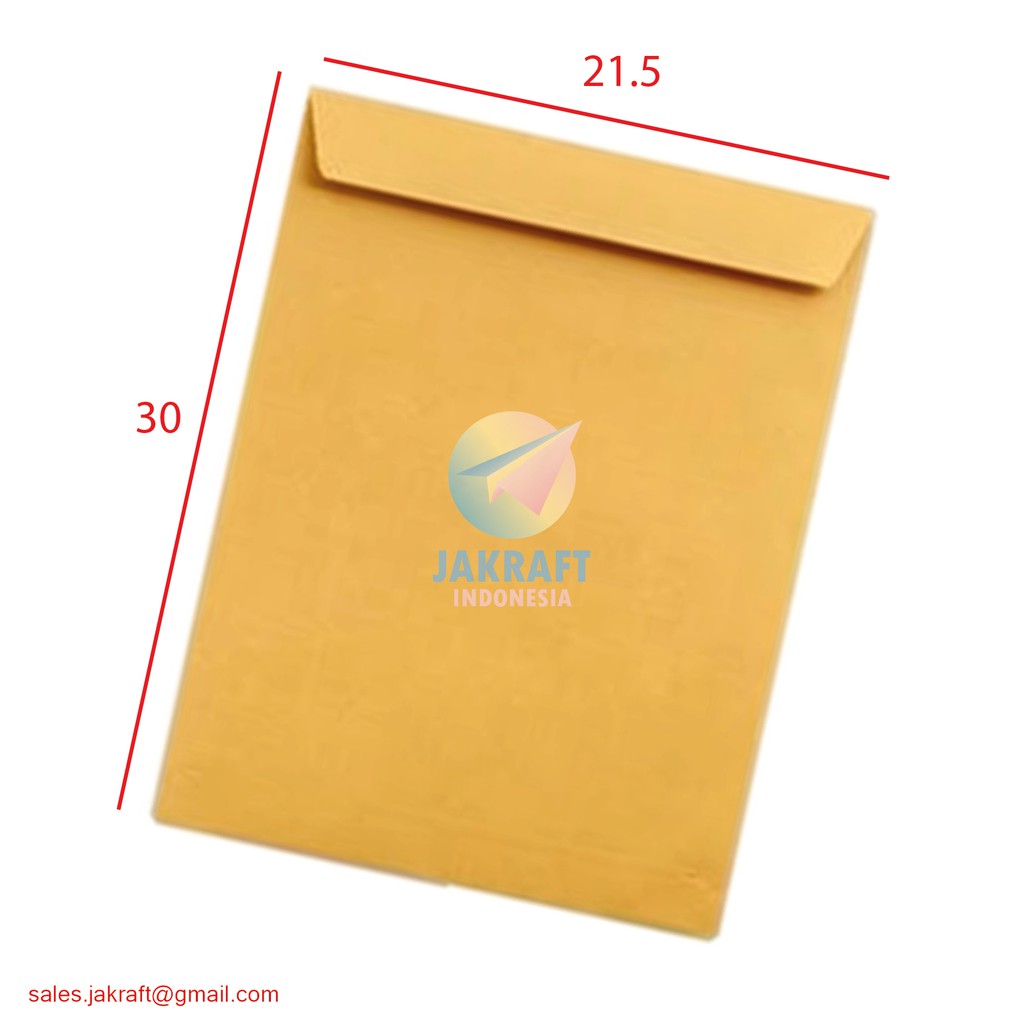 Jual (100 Pcs) Amplop Coklat Cokelat A4 (21.5 X 30 Cm) Tebal 80 Gsm | Shopee Indonesia