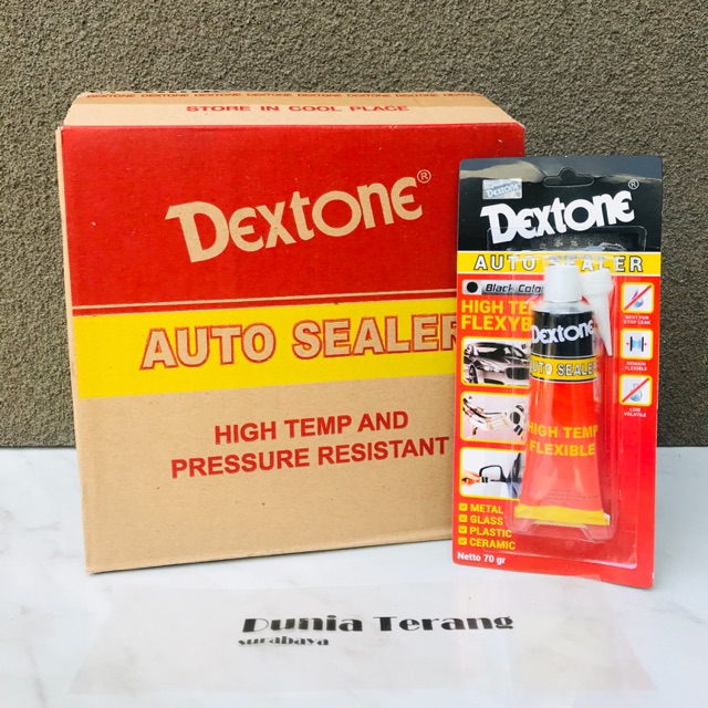 Jual Lem Auto Sealer DEXTONE 70 gram Hitam Lem Silicone Mobil Tube
