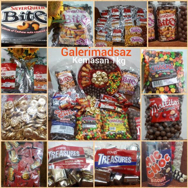 Jual Coklat Delfi Kiloan 1Kg Murah / Chacha 1Kg, Silverqueen, Treasure, Chic Choc, Maltitos 1Kg | Shopee Indonesia