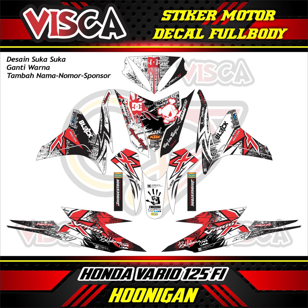 Desain Stiker Motor Vario 125 Cutting Sticker