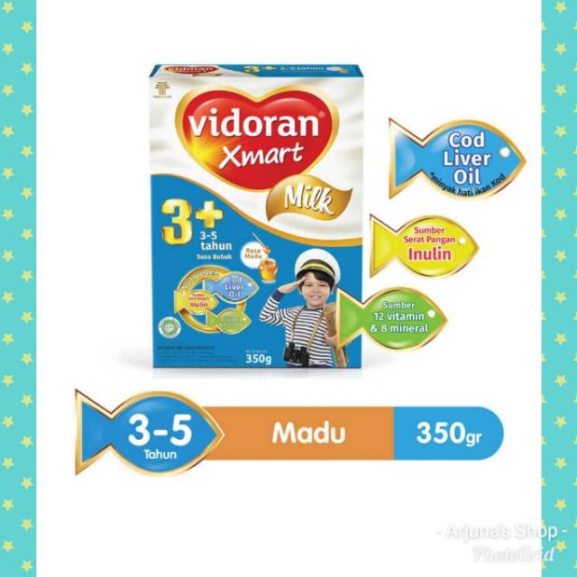 Jual Vidoran Xmart Milk 1+/3+/5+ Rasa Madu/Vanila/Coklat 350Gr | Shopee Indonesia