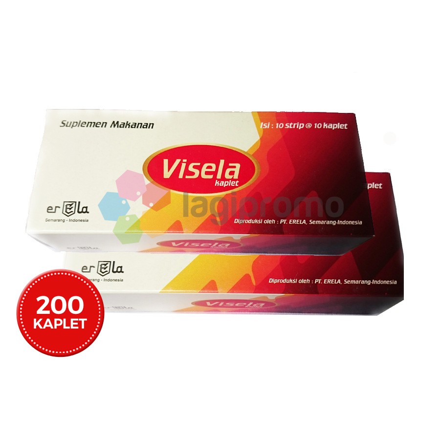 Jual Erela Visela 100 Kaplet Vitamin B6 B12 Suplemen Asam Folat Ibu