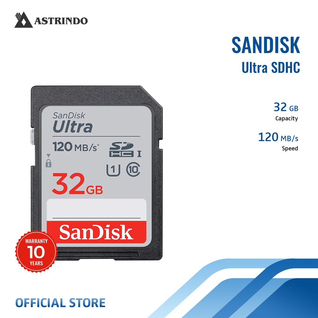 Jual Sandisk Ultra 32GB SDHC UHS1 Card (SDSDUN4032GGN6IN) Shopee