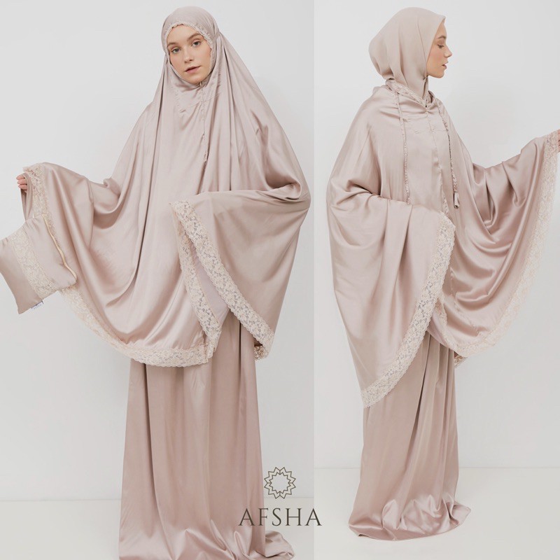 Jual Afsha Mukena 2 In 1 Satin Silk Premium Hampers With Box Shopee