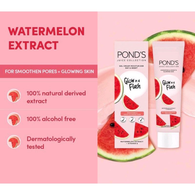 Jual Ponds gel cream moisturizer watermelon 20 gram Shopee Indonesia