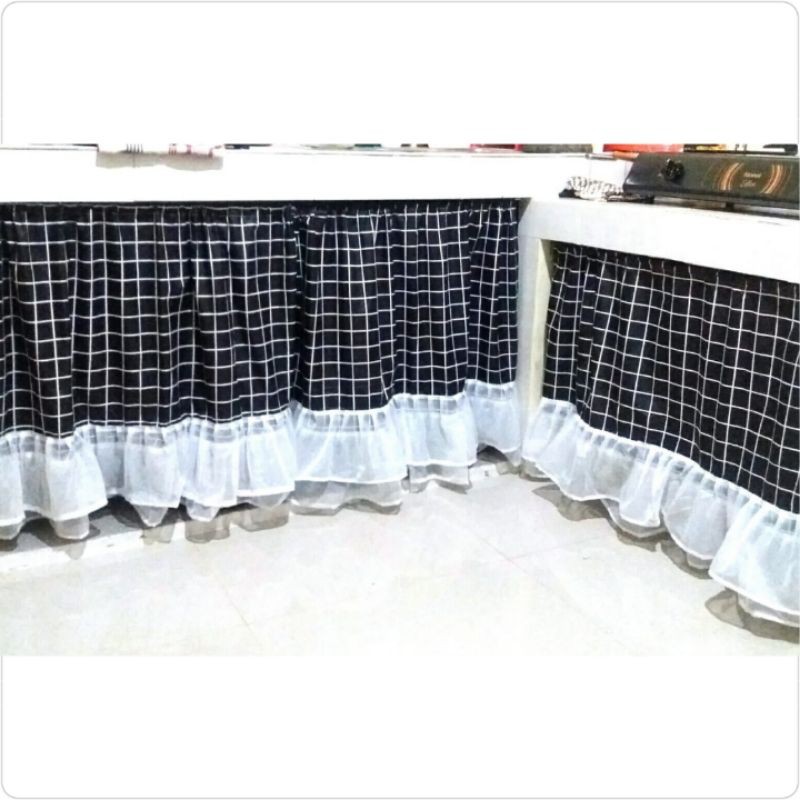 Gorden Kolong Dapur Hordeng Rumbai Meja Dapur Shopee Indonesia
