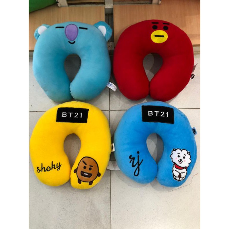 boneka bantal leher bts bt21 tata koya shooky rj Shopee