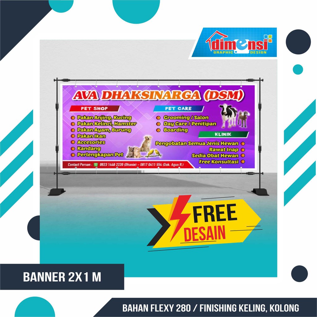 Spanduk Murah / Banner Murah / Ukuran 2 X 1 Meter