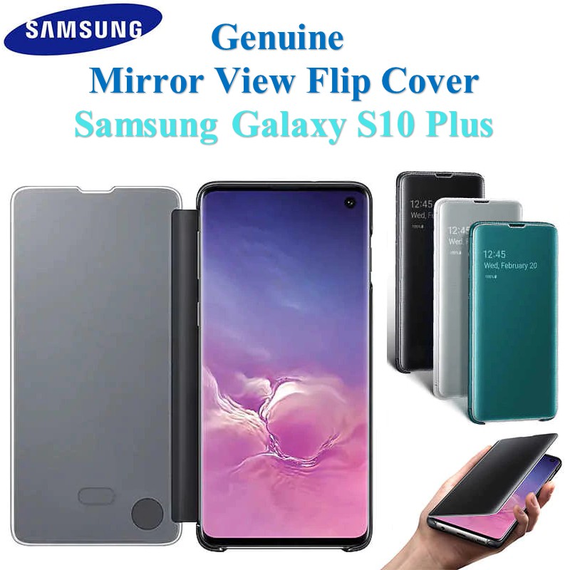 Jual Samsung S10Plus S10 Plus Flip Clear View Motif Cover Mirror Case Casing Original 100% | Shopee Indonesia