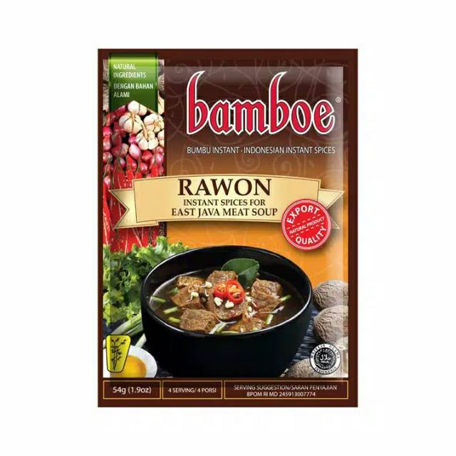 Bamboe Bumbu Rawon 54gr/Bumbu Rawon Instant Shopee Indonesia