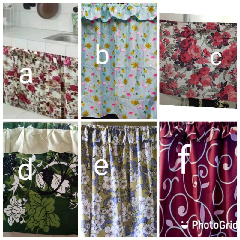 Tirai kolong dapur / gorden kolong dapur / tirai dapur tempat masak