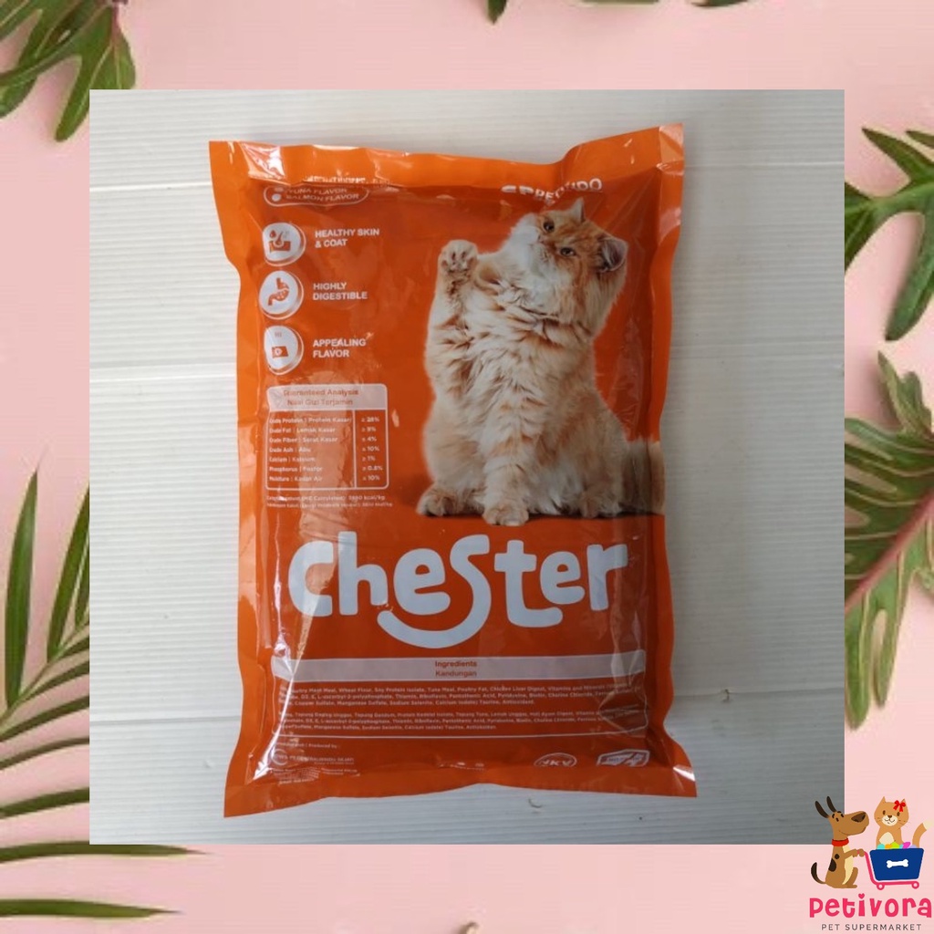 Jual Chester Cat Food 1kg Makanan Kering Pelet Kucing Dewasa Shopee
