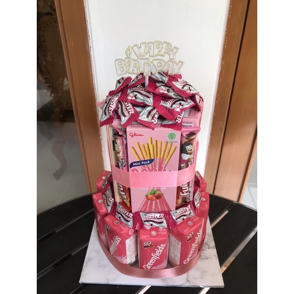 Jual Snack Tower / Tower Kue Snack Bogor/ Snack Coklat Tower Ulang Tahun | Shopee Indonesia