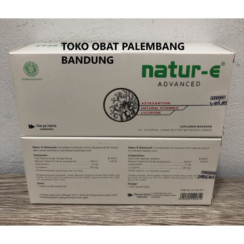 NaturE Advanced 32 kapsul Astaxanthin Natural Vitamin E Lycopene NATURE NATUR E NATUR E