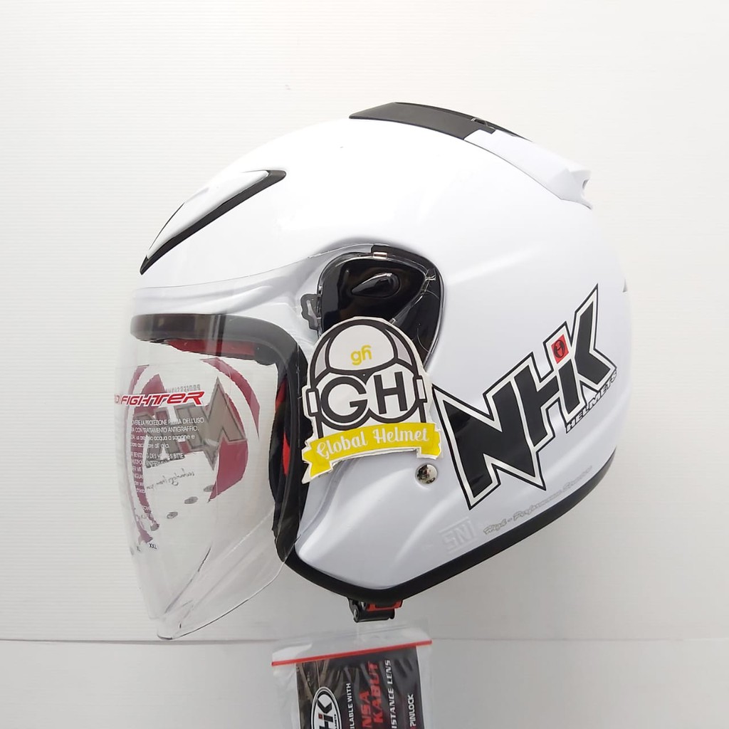Jual HELM HALF FACE NHK R6 NHK R6 SOLID WHITE Shopee Indonesia