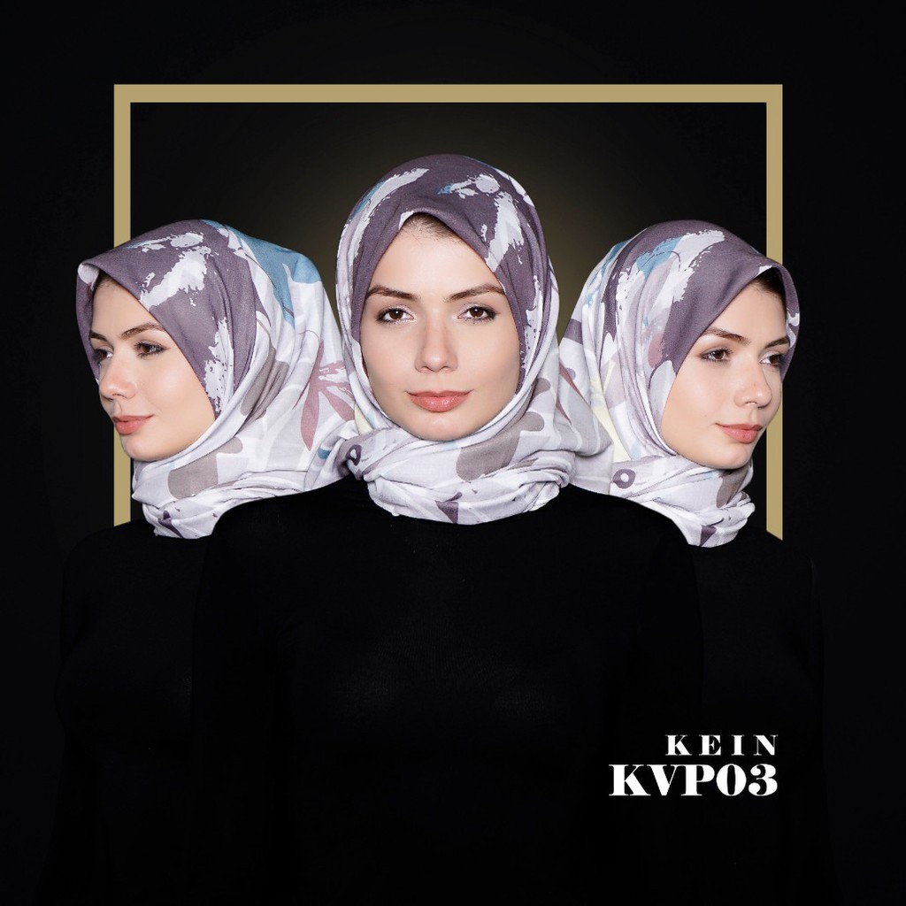 KVP03 Free Custom Nama Hijab Jilbab Kerudung Voal Segi Empat Motif
