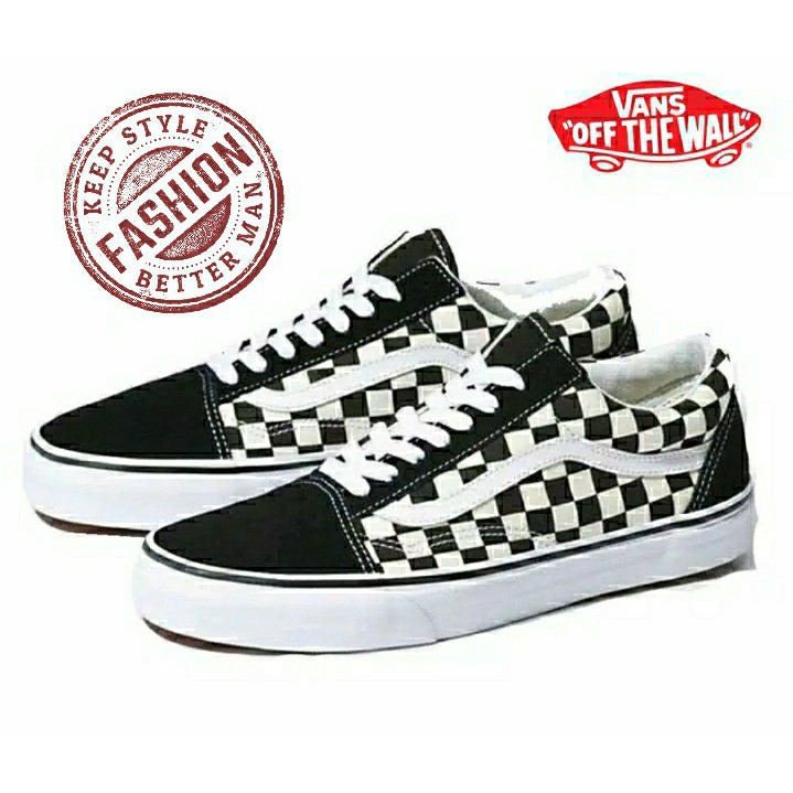 SEPATU VANS AUTHENTIC FULL BLACK HITAM POLOS WHITE PUTIH OLDSKOOL ERA