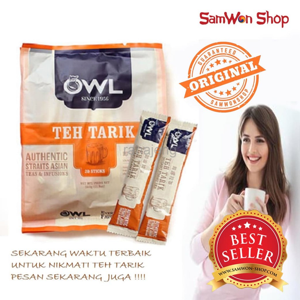 Jual OWL TEH TARIK 1 PACK ISI 20 SACHET ORIGINAL SINGAPORE Shopee