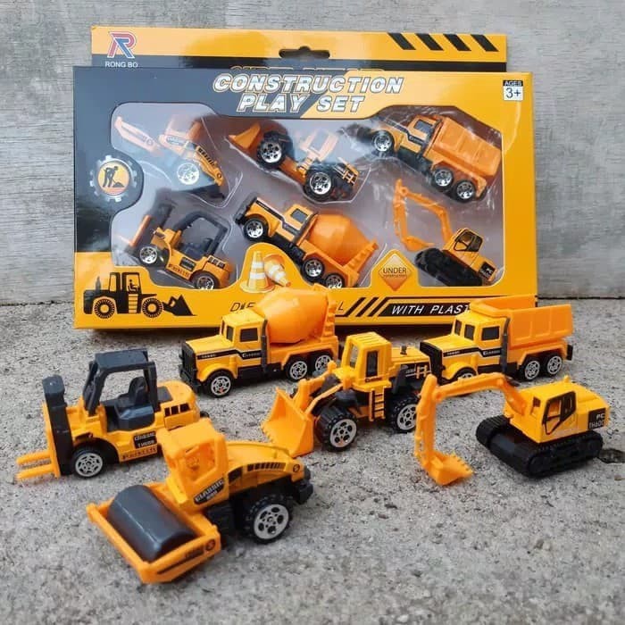 Jual Mainan Anak Mobil Konstruksi Diecast Contruction Playset Isi 6 Murah | Shopee Indonesia