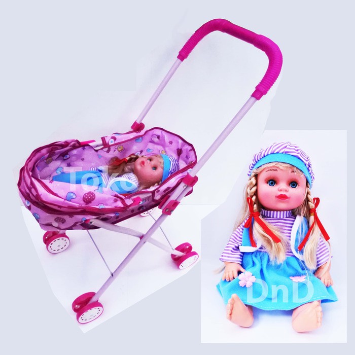 Jual Mainan Anak Perempuan - Boneka Stroller Lovely Baby Doll Kereta Dorong | Shopee Indonesia