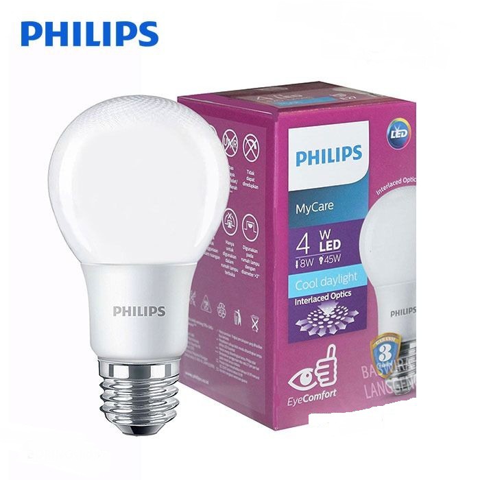 Lampu LED Philips 5 watt Bohlam 5w / Philips Putih 4 watt