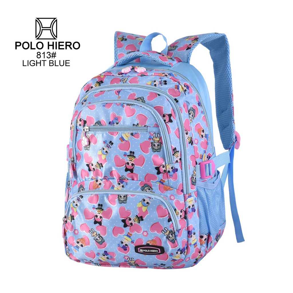 New Model Tas Wanita Polo Hiero 813 Bahan Nylon Water Ressistant Tas Sekolah Fashion Perempuan