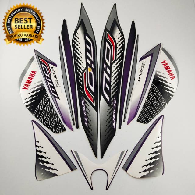 Striping Yamaha Mio j mioj sporty 2013 2014 hitam ungu