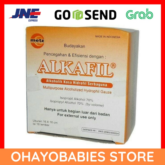 Jual Kain Kasa / Kasa Alkafil / Kapas Bayi / Baby Wipes / Alkafil Kasa  Alkohol Tali Pusar Bayi 16 Sachets Indonesia|Shopee Indonesia