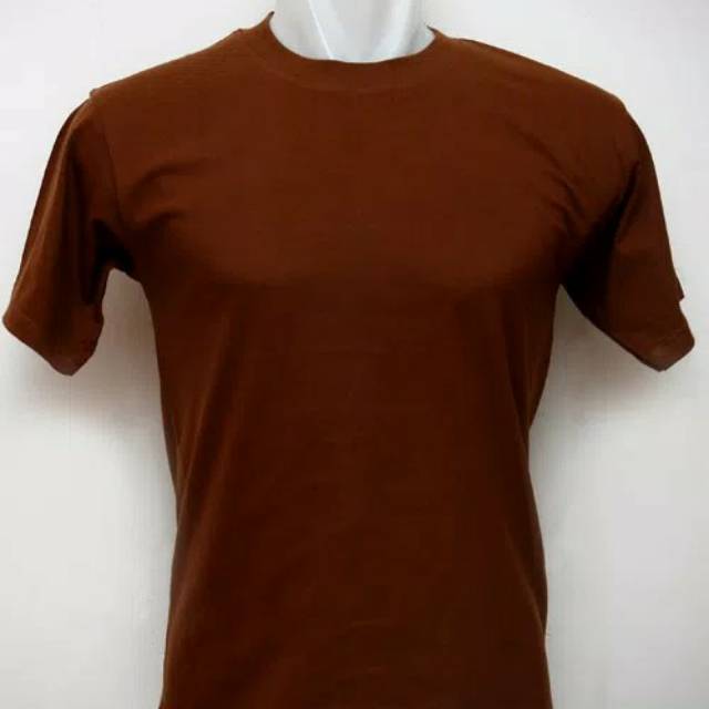 Jual Kaos Polos Lengan Pendek Warna Coklat Kopi Tua | Shopee Indonesia