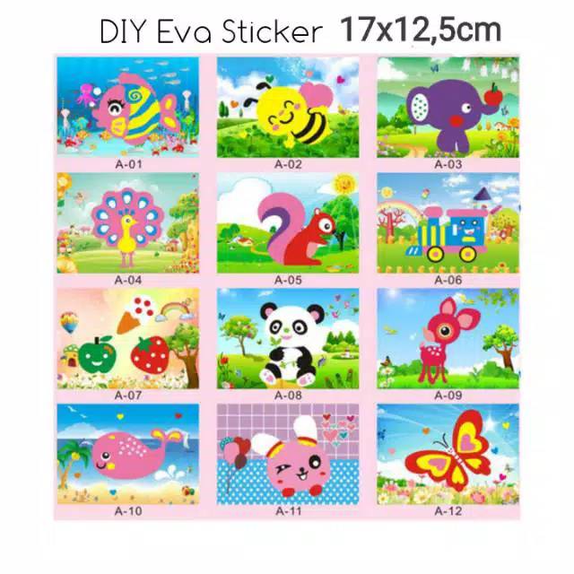 Jual Mainan Anak Menempel Kolase Busa Eva Indonesia|Shopee Indonesia 640_X_640_jpg