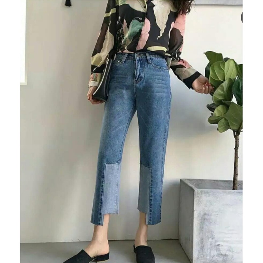 Celana Jeans Boyfriend Wanita Tidak Ripped Sobek Kekinian Fashion Murah 708 Shopee Indonesia