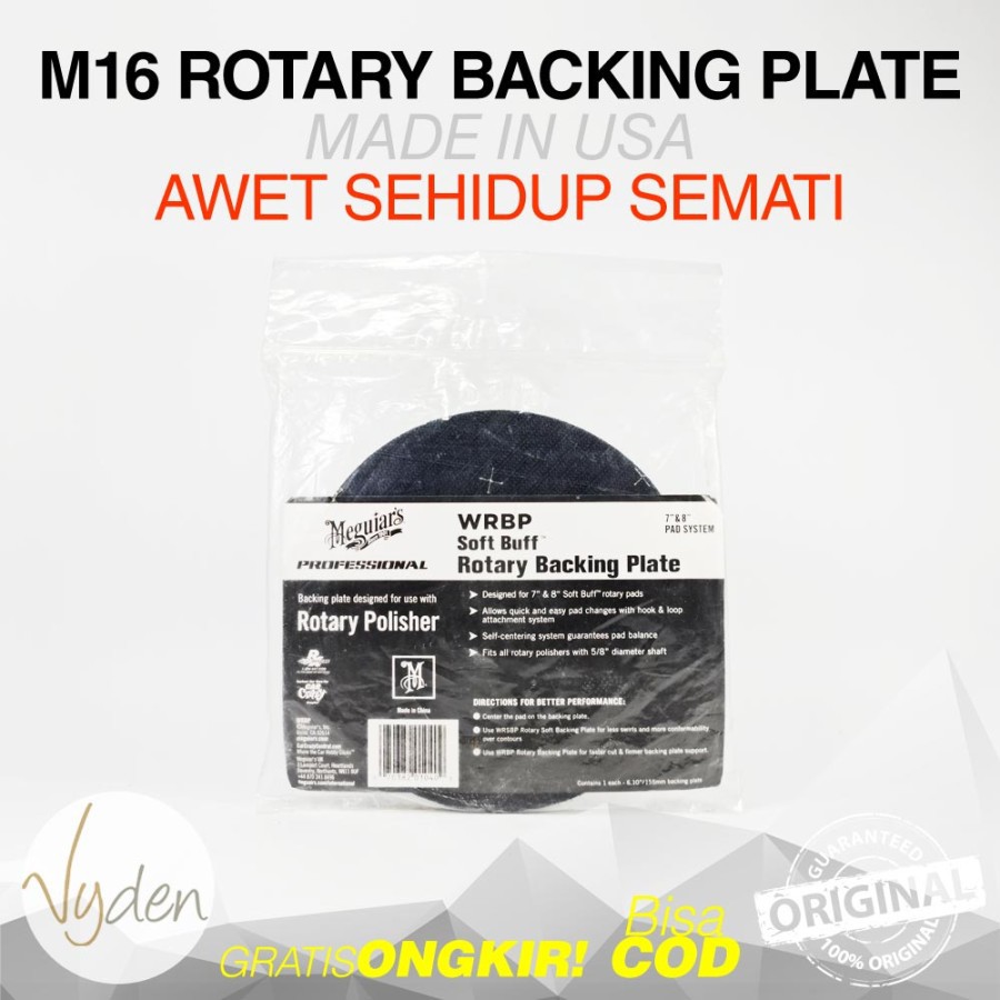 Jual MEGUIARS ROTARY BACKING PLATE WRBP 6 INCH M16 BACK UP PAD MURAH