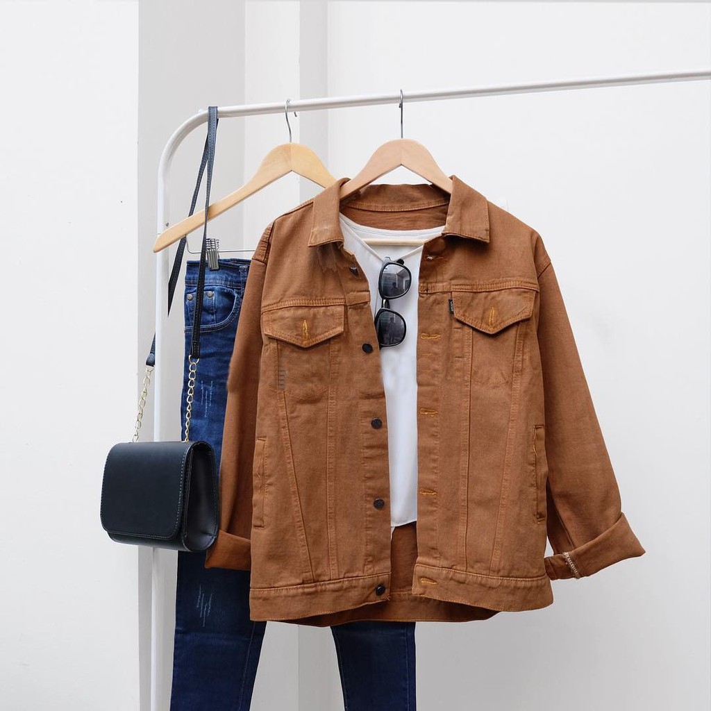 Jual Jaket Levis Coklat Wanita/Jaket Distro/Jaket Jakarta/Jaket Levis/Jeans/Garment/Biblitz/Hitam/Abu | Shopee Indonesia