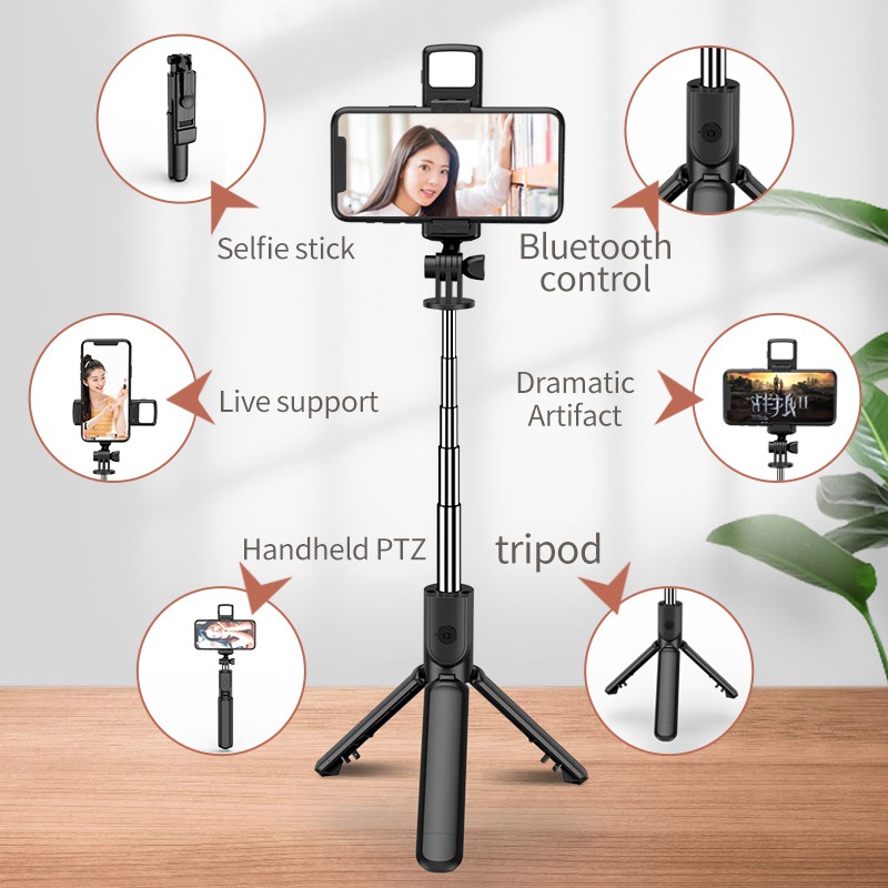Jual { OMG } tongsis S03S led 3in1 remote selfie stick / tripod