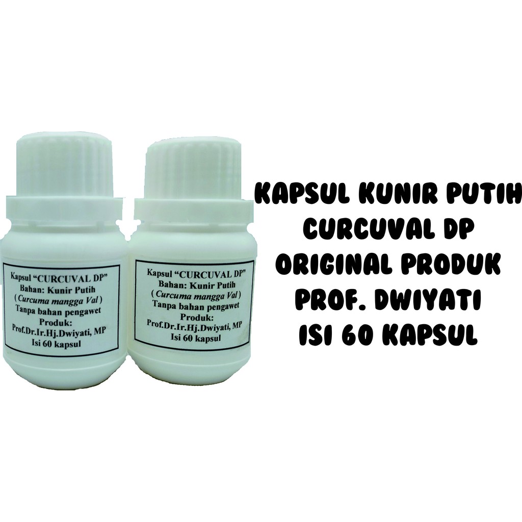 Jual Kapsul Kunir Putih Prof Dwiyati CURCUVAL DP isi 60 kapsul