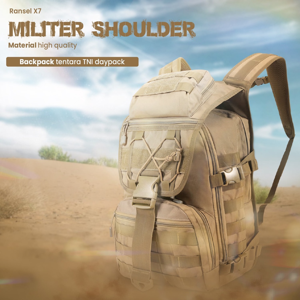 Tas Ransel X7 Militer Shoulder Backpack tentara TNI Daypack Original
