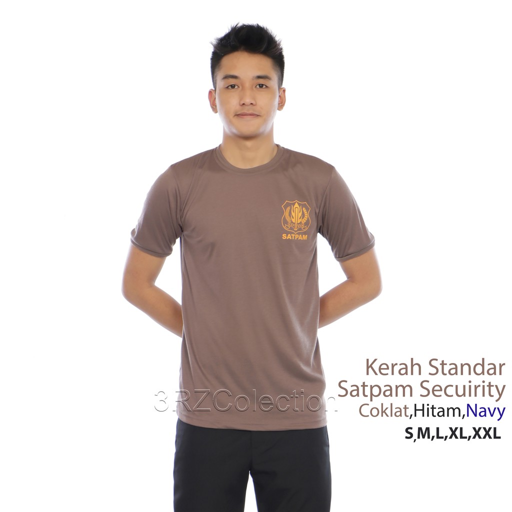 Jual Security Satpam Kaos Security Terbaru Baju Kaos Dalaman Satpam Security Coklat Kaos Krem Satpam Security Terbaru Murah | Shopee Indonesia