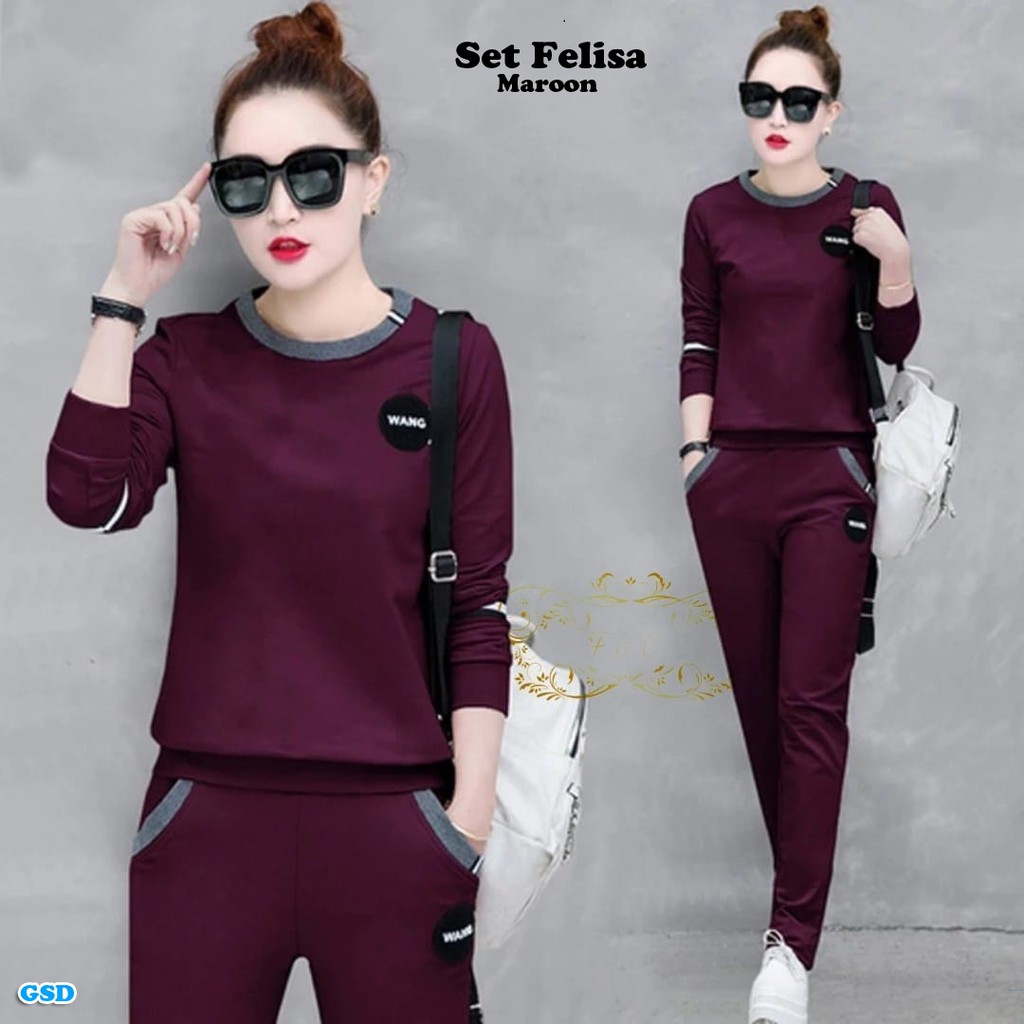 Baju Setelan celana pajang Wanita / Baju Olahraga panjang