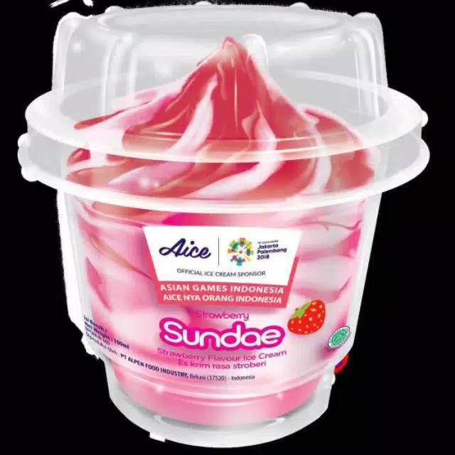 Jual AICE ICE CREAM SUNDAE CHOCOLATE / STRAWBERRY Indonesia