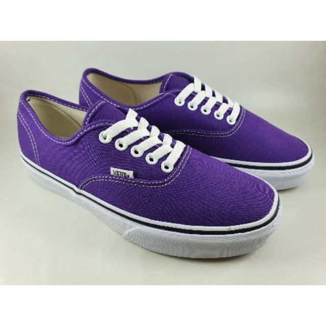 Sepatu Kets Vans Authentic Classics Canvas Purple Ungu Shopee Indonesia