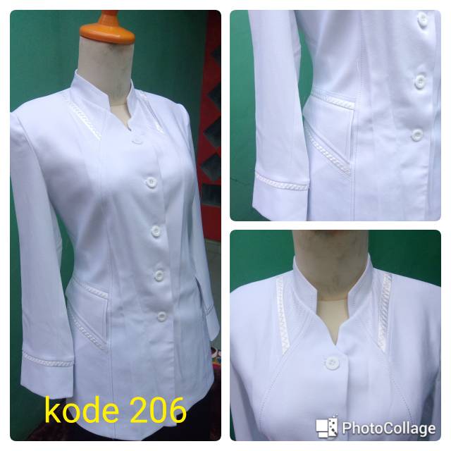 Jual BLAZER SERAGAM DINAS / GURU/ PNS WARNA PUTIH POLOS Indonesia|Shopee  Indonesia