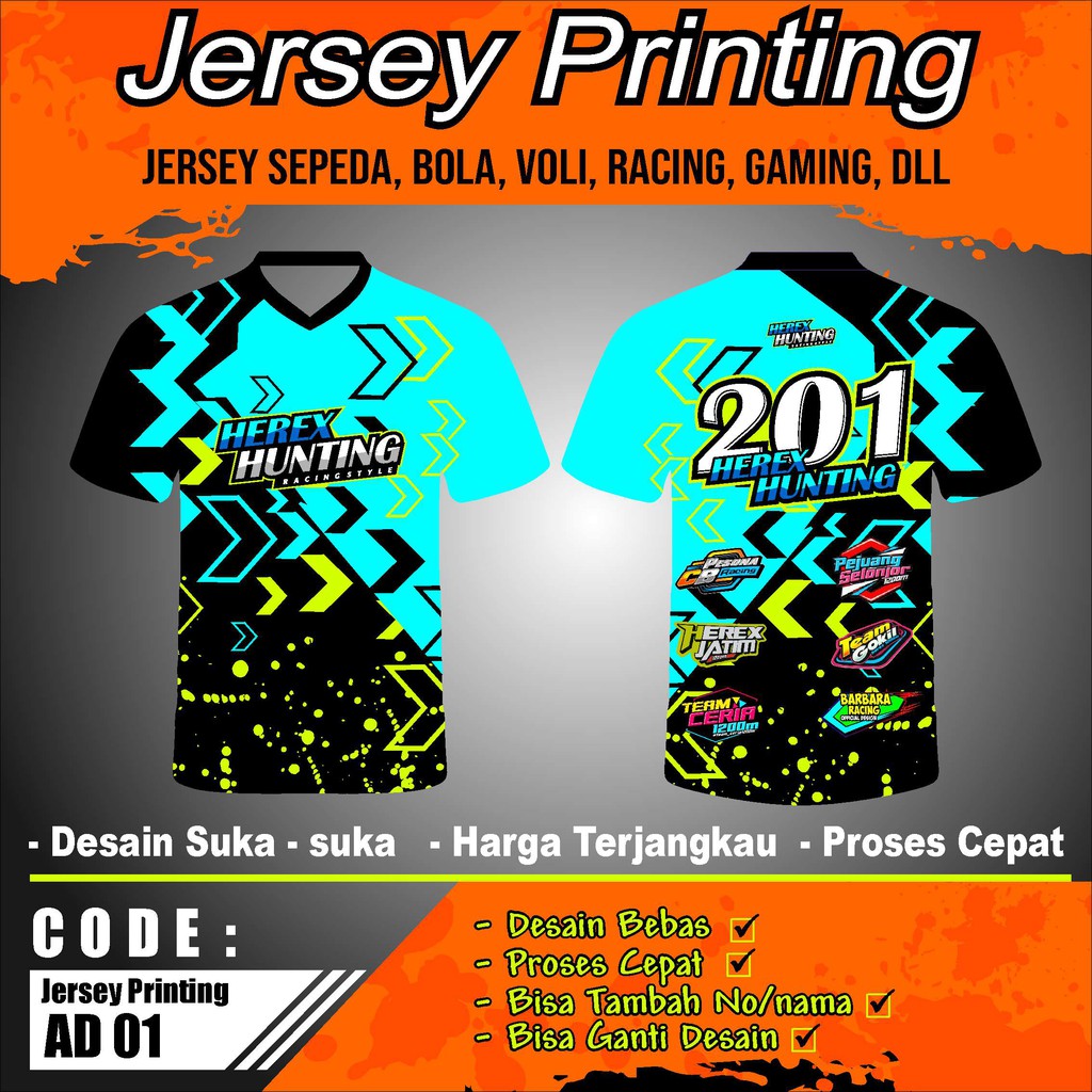 Jual Jersey Racing Full Printing Balap, Trail, Supermoto Desain Bisa Request Custom 01 | Shopee Indonesia