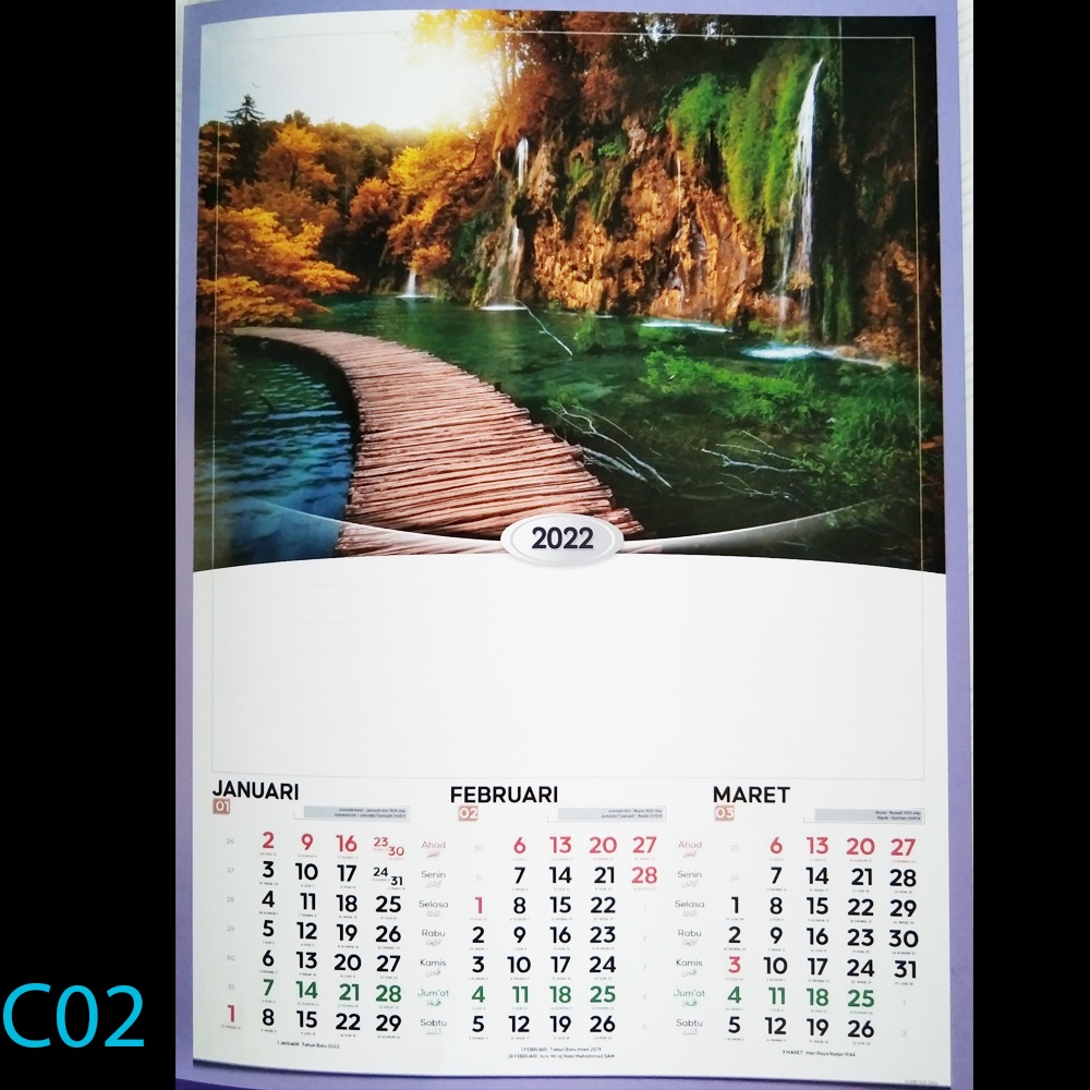 Jual Blangko Kalender Dinding 2022 C02 Desain Pemandangan Untuk Dicetak Kop  Instansi-Promosi Isi 100 Set Indonesia|Shopee Indonesia