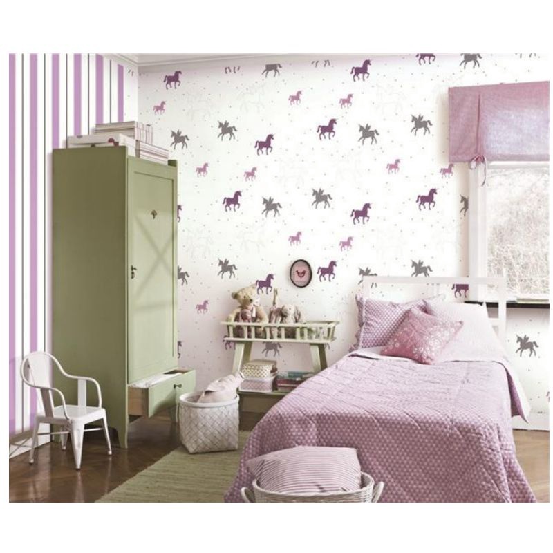 Jual WALLPAPER DINDING MOTIF unicorn Ungu Pink Shopee Indonesia
