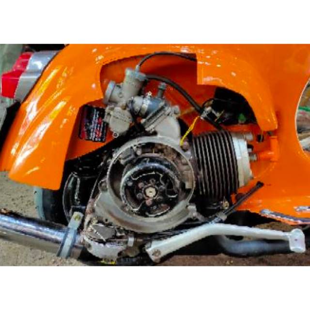 Jual Mesin Vespa Px Racing Siap Gas Dapet 2 Karbu Modif Balap | Shopee Indonesia