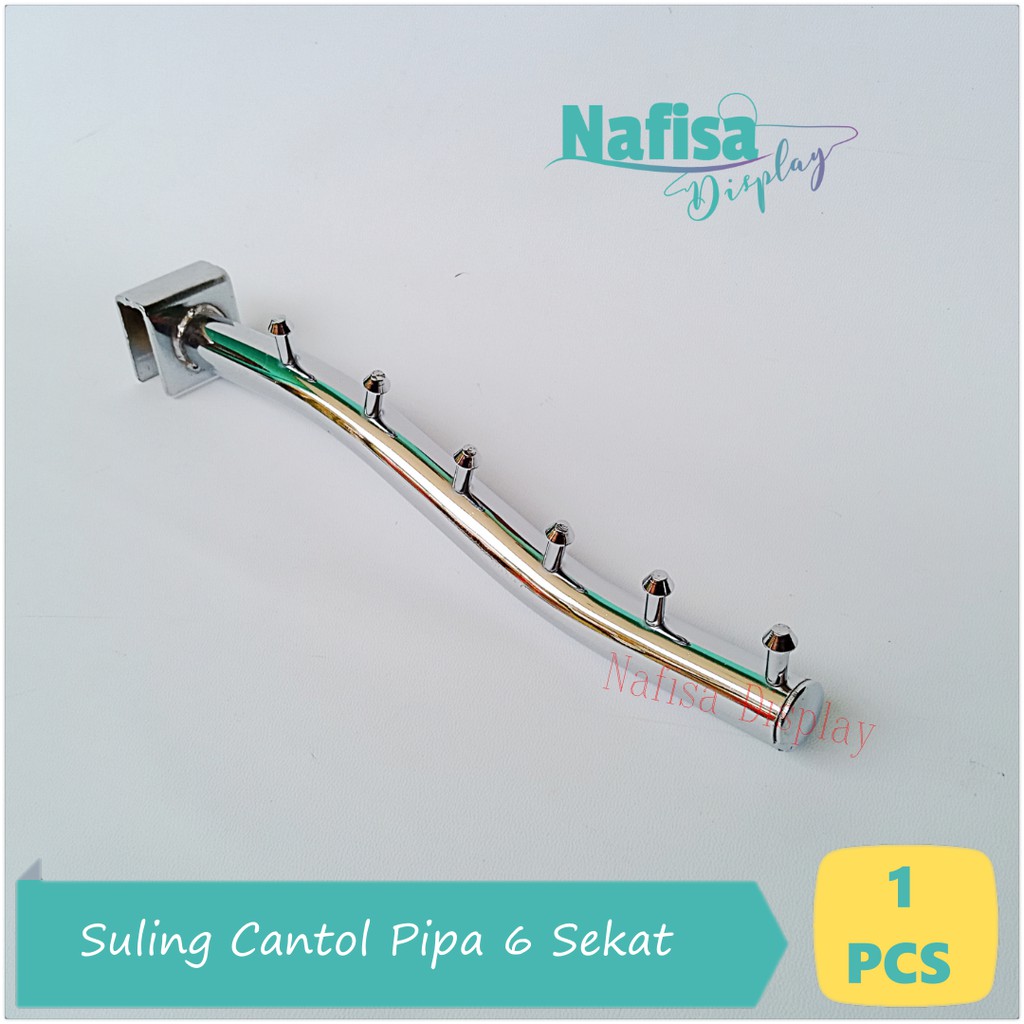Hanger Suling Cantol Pipa 6 Sekat Display Gantungan Hanger Model