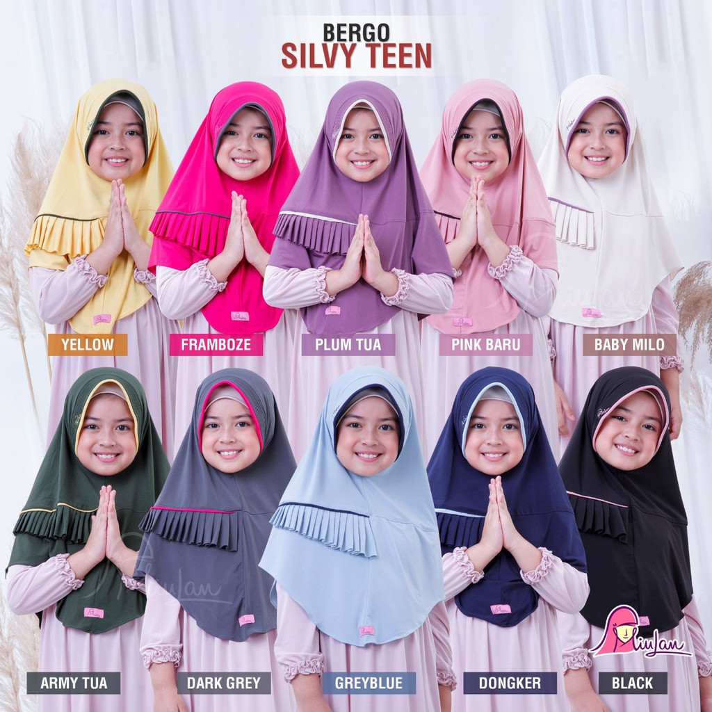 Bergo Silvy Teen MiuLan Jilbab Anak Remaja MiuLan Original Silvy Teen