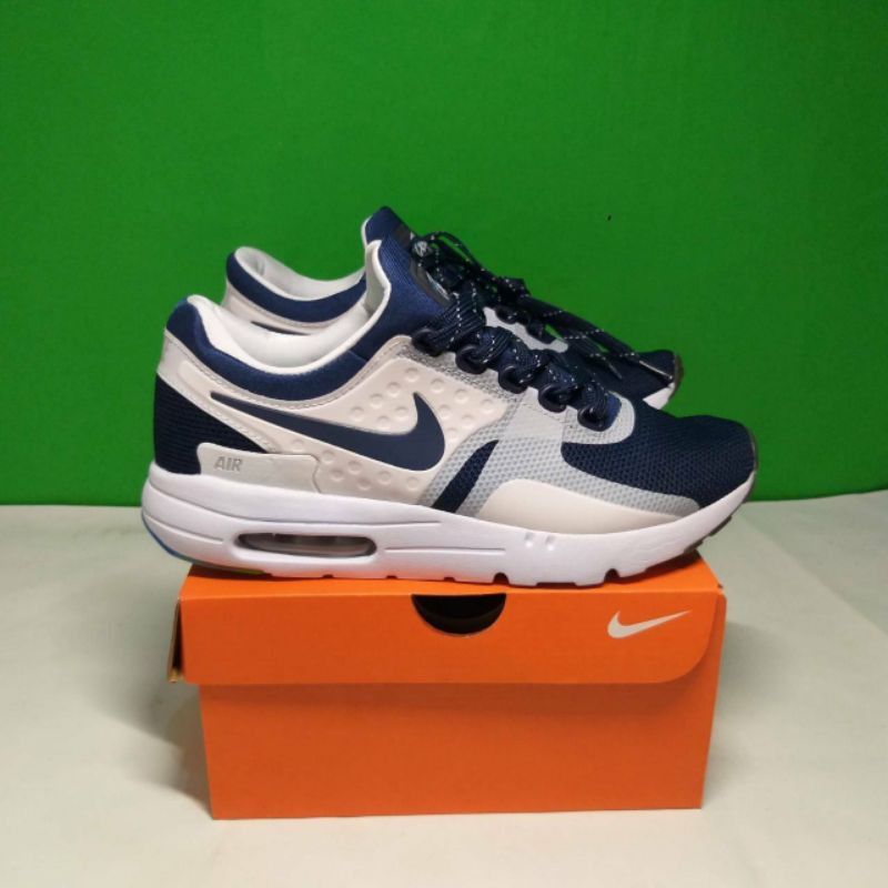 Jual Sepatu Sneakers Nike Airmax 1 Zero Qs White Blue | Shopee Indonesia