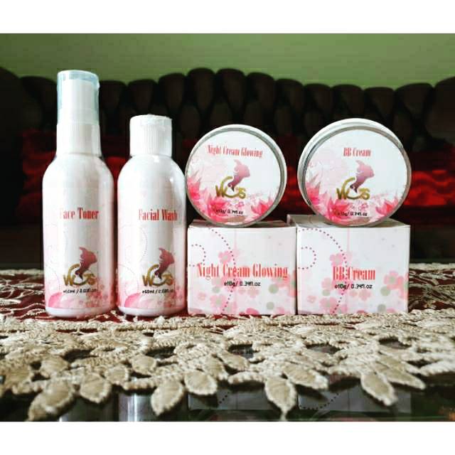 Jual Whitening Glossy Skin Care Isi 4 / Cosmetik Viral / Skin Care Ber Bpom / Sehat Cantik Glowing Indonesia|Shopee Indonesia